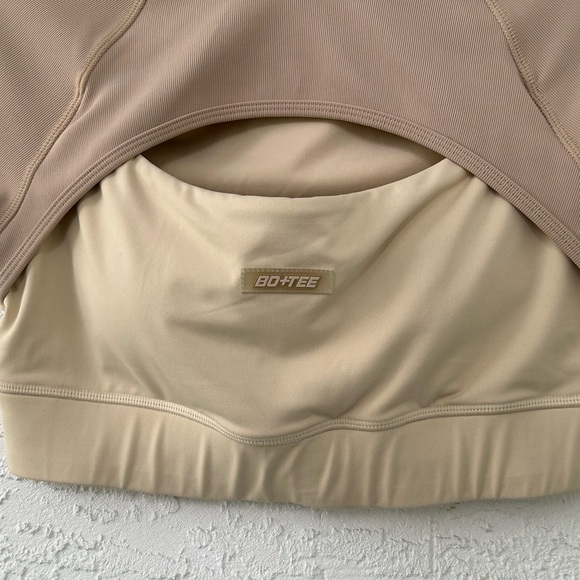 Oh Polly Bo+Tee Renew Sports Bra Top Cream Tan Crop US 10 - Picture 4 of 8